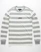 BRIXTON Revert Off White Stripe Mens T-Shirt image number 1