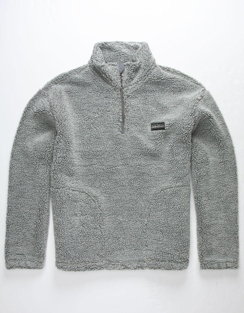 QUIKSILVER Bogong Gum Popcorn Sherpa Quarter Zip Mens Sweatshirt image number 0