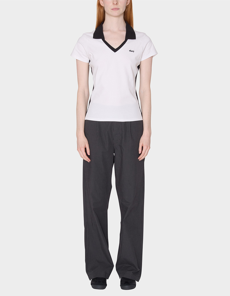 OBEY Meredith Collared Womens Short Sleeve Tee image number 1