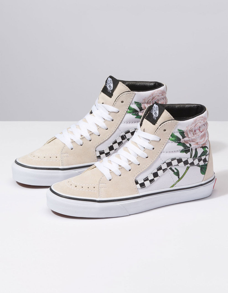 VANS Sk8-Hi Checker Floral Womens Shoes image number 1