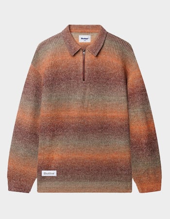 BUTTER GOODS Beams Mens 1/4 Zip Knit Polo Primary Image