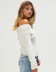MADDEN GIRL Off The Shoulder Womens Sweater image number 3