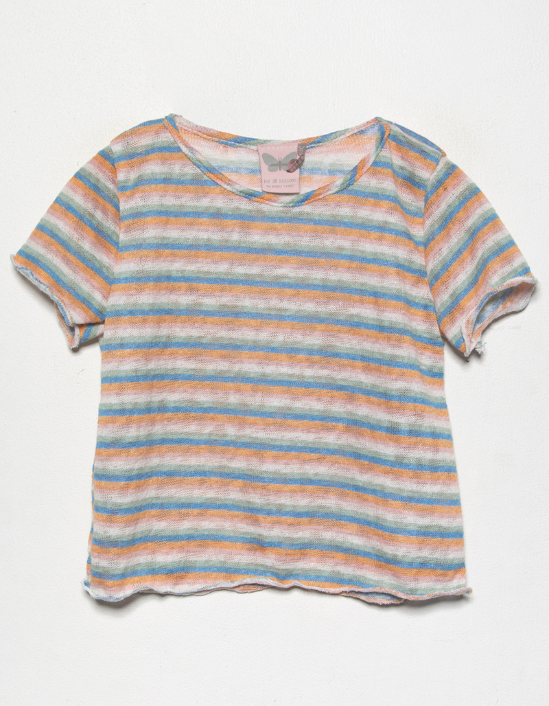 FOR ALL SEASONS Girls Stripe Tee image number 0