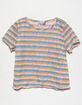 FOR ALL SEASONS Girls Stripe Tee image number 1