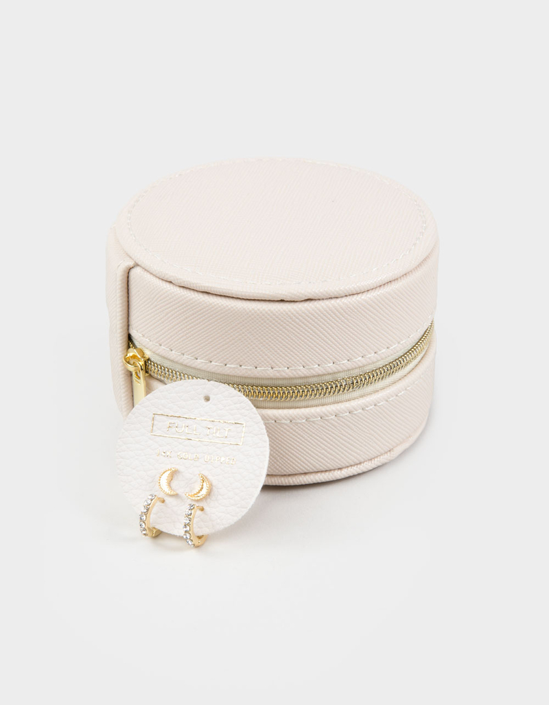 FULL TILT 14K Gold Dipped Earrings & Jewelry Case Set image number 0