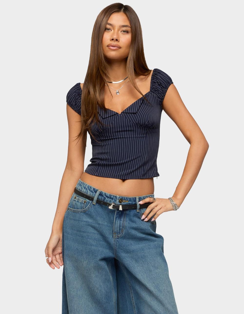 EDIKTED Eugenia Pinstripe Top image number 0