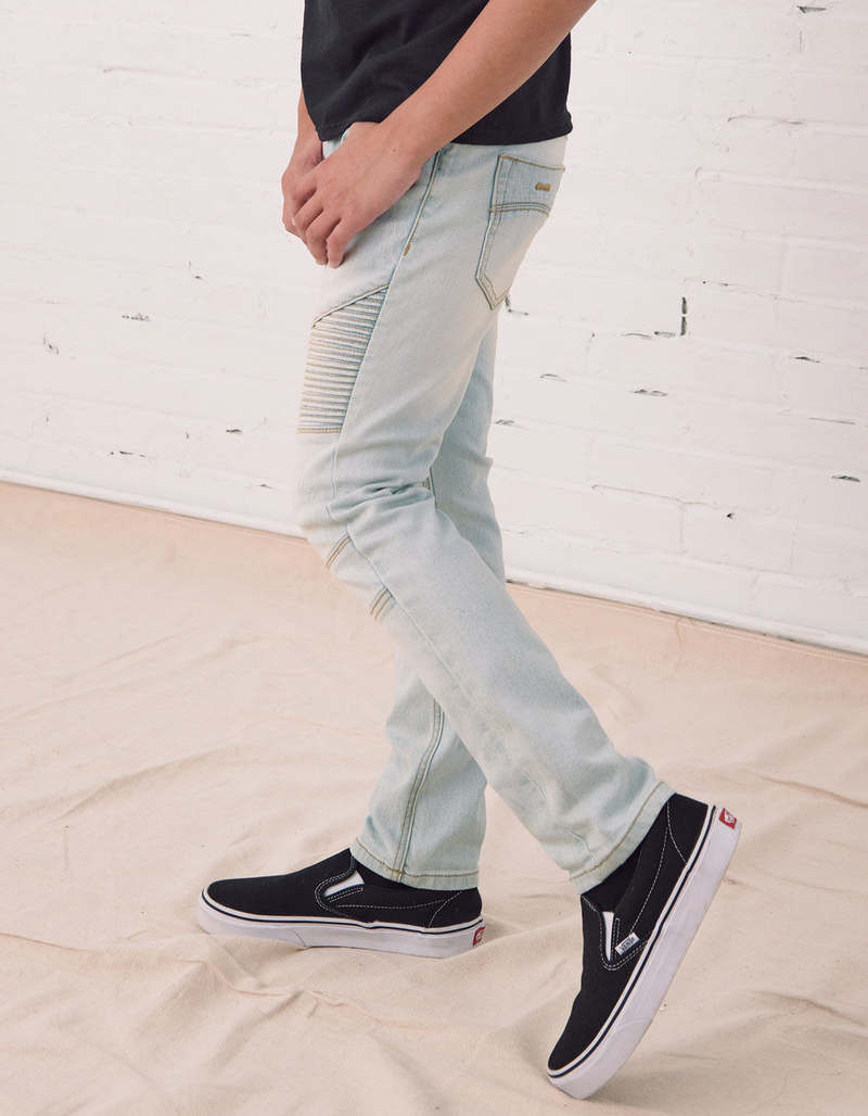 RSQ Boys Super Skinny Moto Ripped Stretch Jeans image number 2