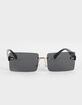 RSQ Rimless Oversized Rectangle Sunglasses image number 2