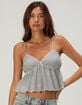 RSQ Womens Stripe Babydoll Top image number 1