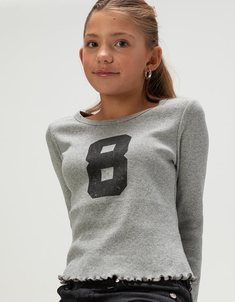FULL TILT 8 Girls Long Sleeve Baby Tee image number 0