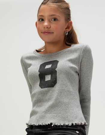 FULL TILT 8 Girls Long Sleeve Baby Tee FULL TILT 8 Girls Long Sleeve Baby Tee Primary Image