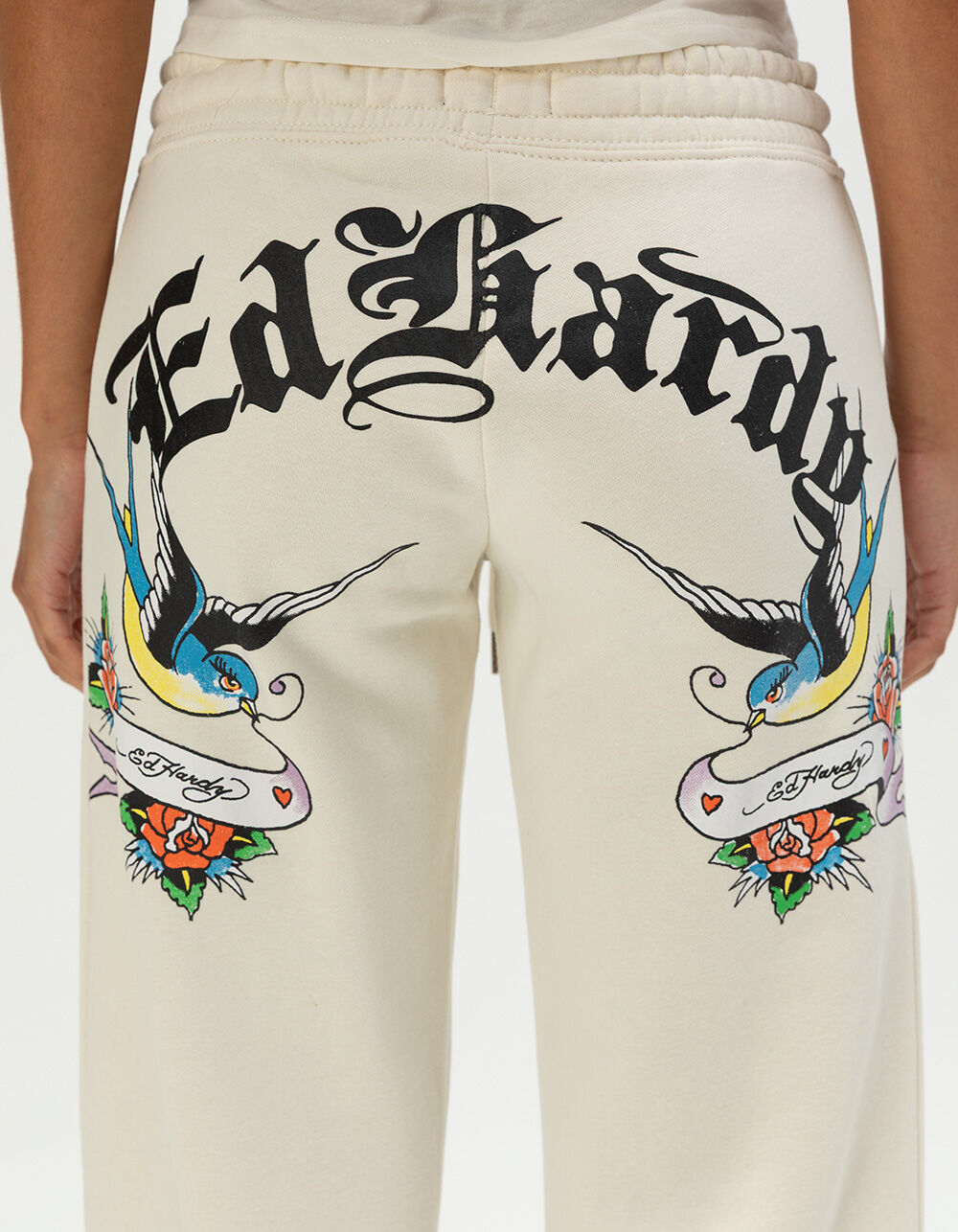 ED HARDY Love Kills Womens Sweatpants - IVORY - S | Tillys
