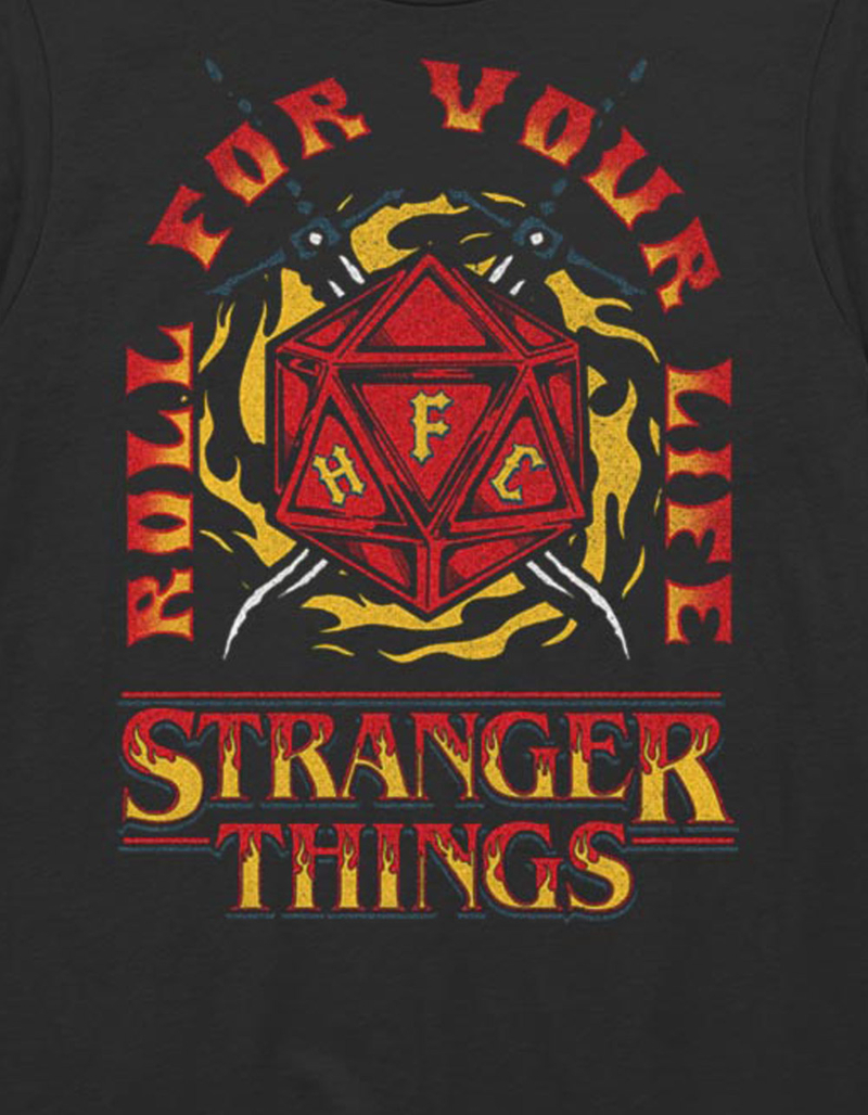 STRANGER THINGS Fire And Dice Unisex Tee image number 1