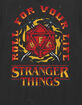 STRANGER THINGS Fire And Dice Unisex Tee image number 2