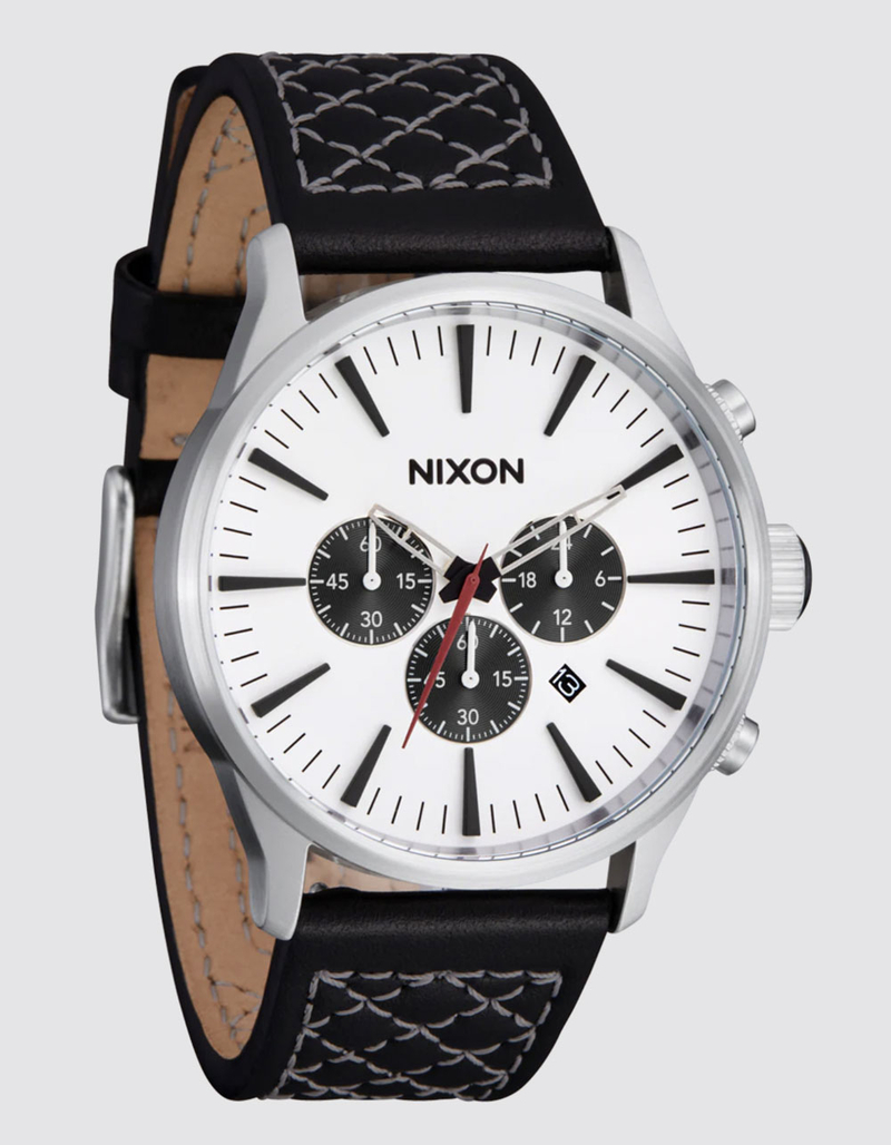 NIXON Sentry Chrono Leather Watch image number 1