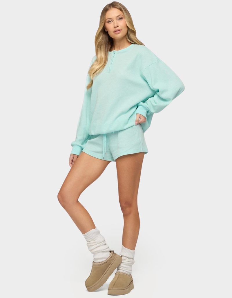 EDIKTED Baila Waffle Shorts image number 4