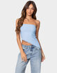 EDIKTED Vivi Mesh Asymmetric Tube Top image number 1