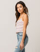 GOOD LUCK GEM Cinch Stripe Womens Crop Cami image number 2