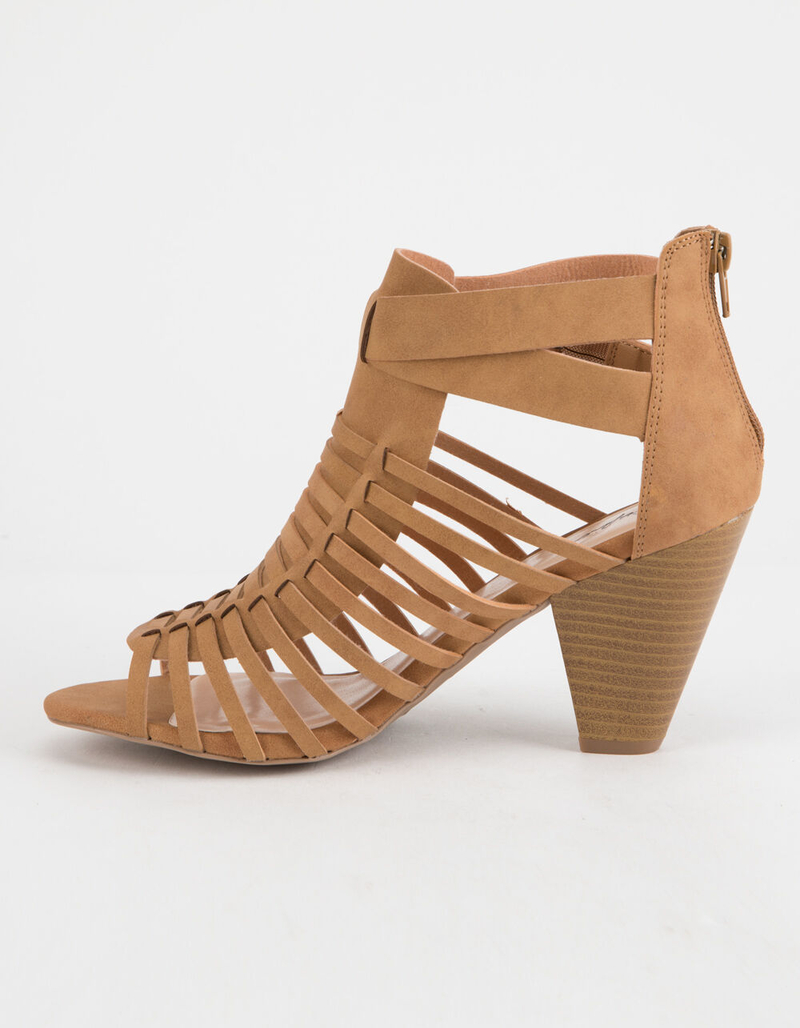 QUPID Chamber Tan Womens Heeled Sandals image number 2