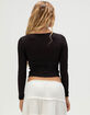 BDG Urban Outfitters Je T'aime Womens Long Sleeve Crop Top image number 4