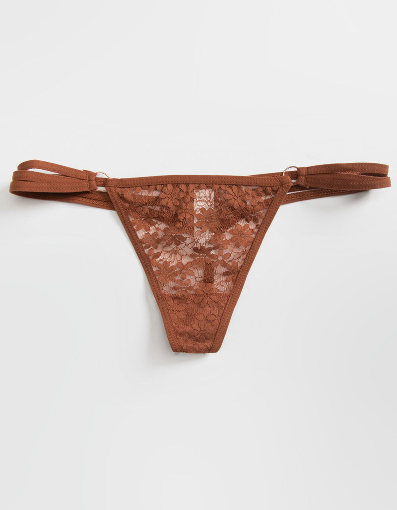 FULL TILT Strappy Side Lace Thong image number 0