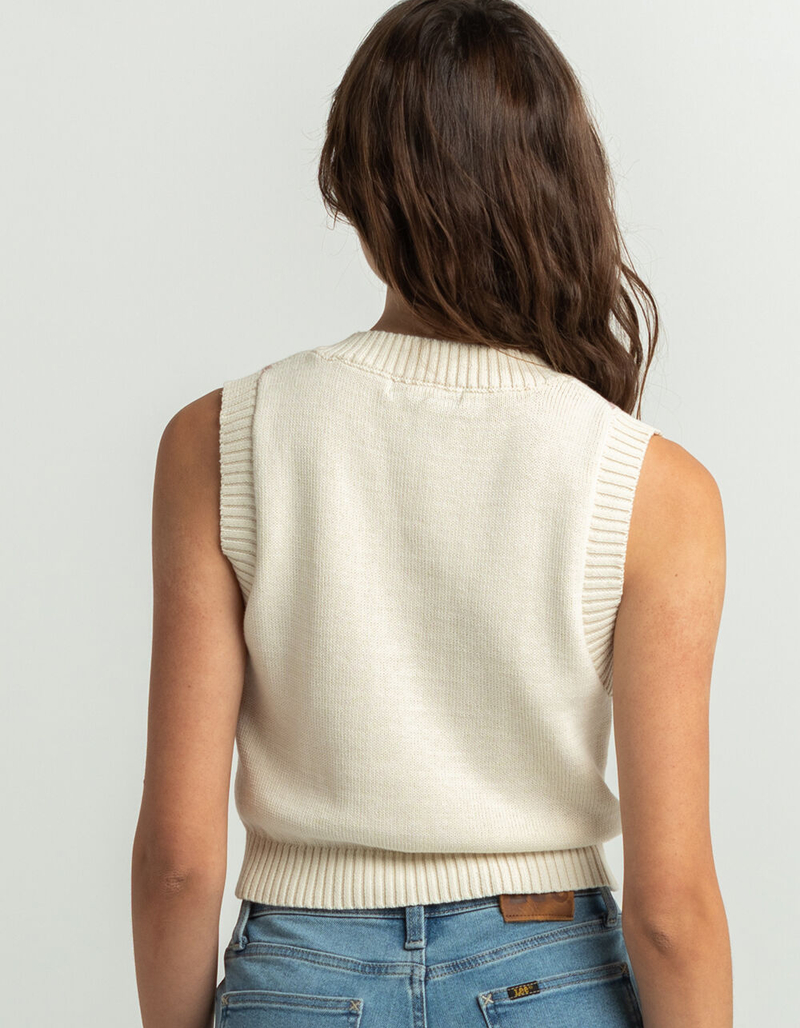 SAY WHAT Heart Womens Sweater Vest image number 2