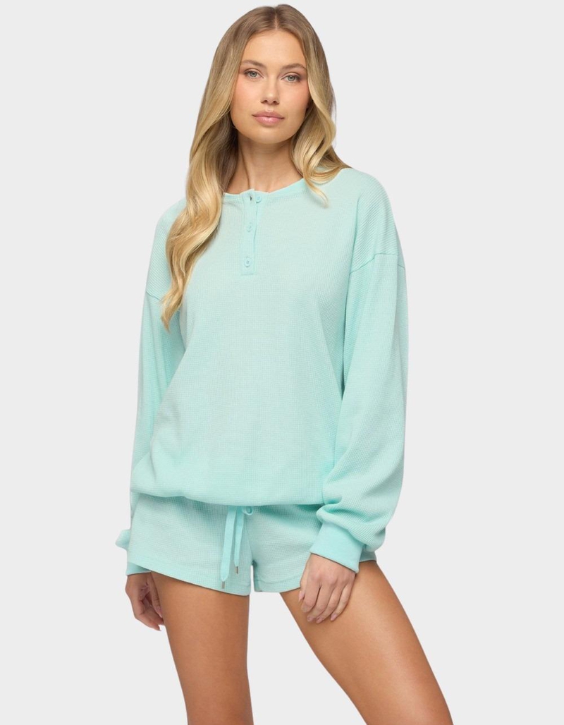 EDIKTED Baila Waffle Henley Top image number 0