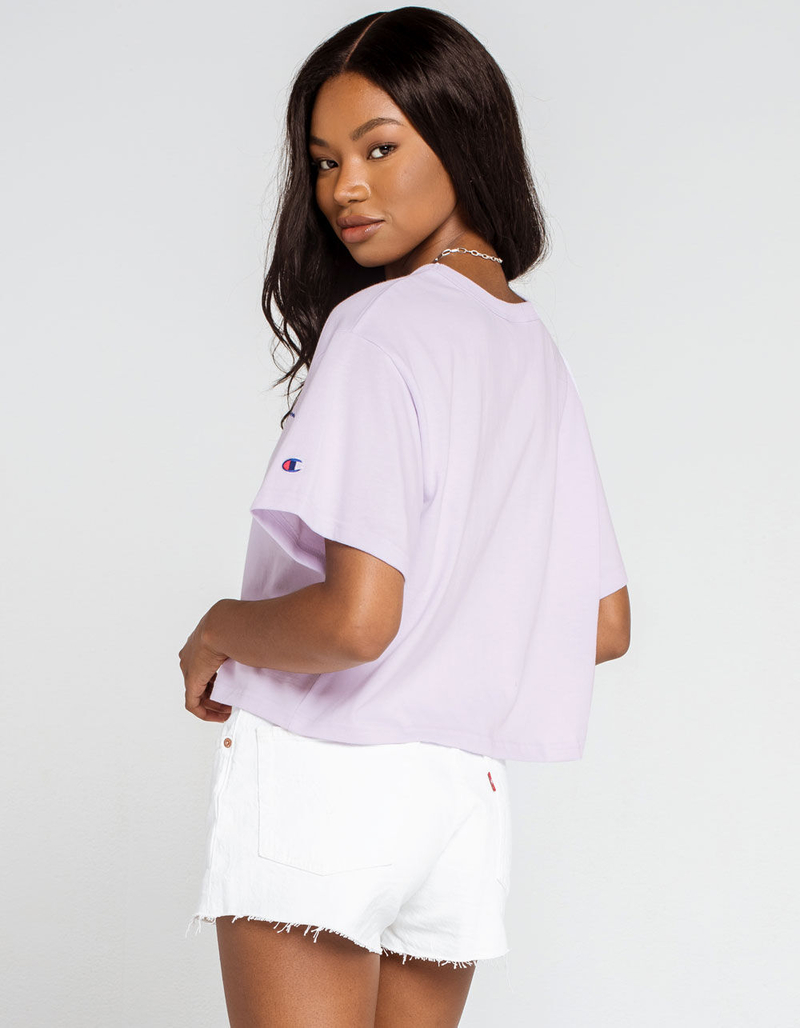 CHAMPION Womens Lavender Crop Tee image number 2