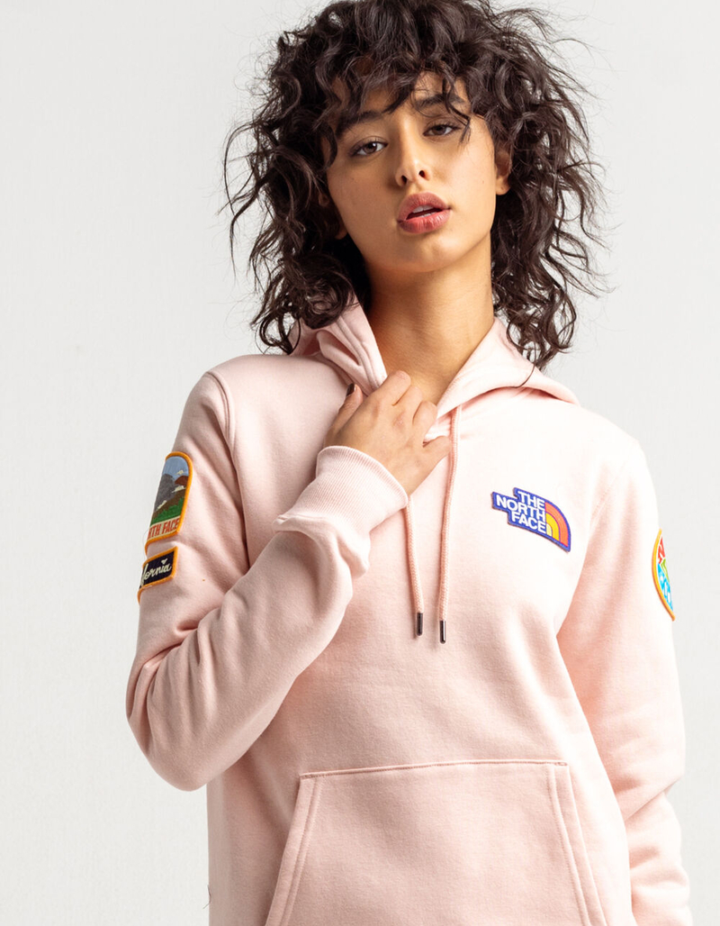 THE NORTH FACE Novelty Patch Womens Pink Hoodie image number 0