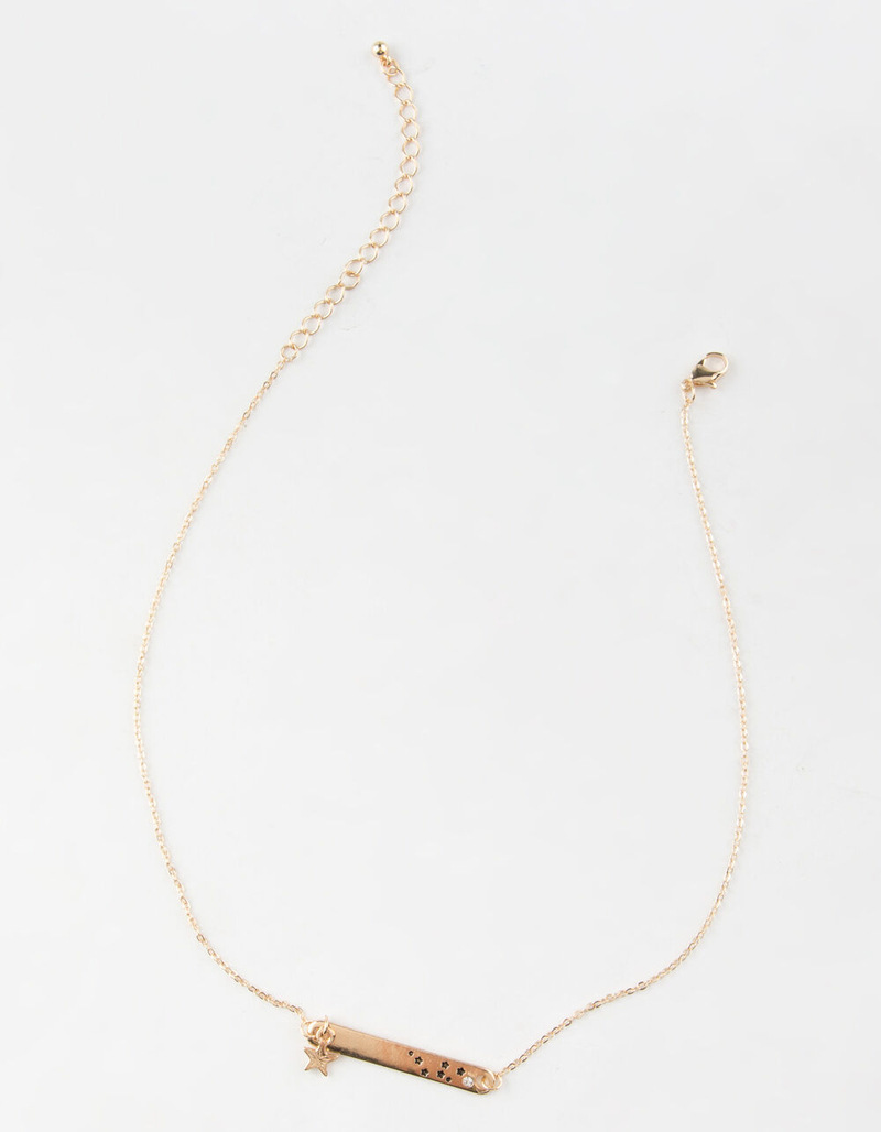 FULL TILT Dainty Bar & Star Necklace image number 0