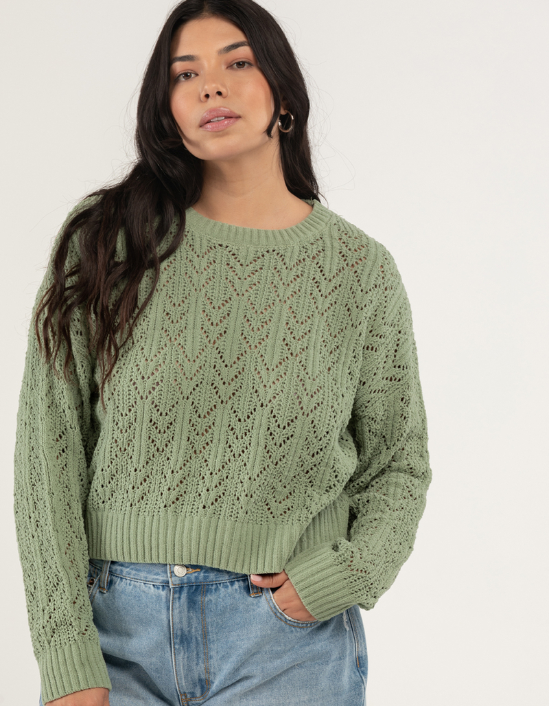 LOVE TREE Open Weave Womens Sweater image number 0