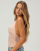WEST OF MELROSE Womens Lace Halter Top image number 3