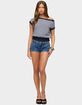 EDIKTED Philly Striped Off Shoulder Top image number 4