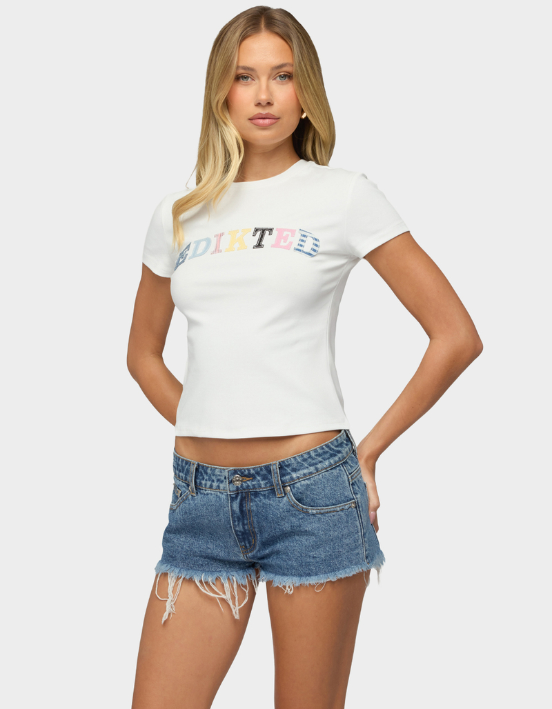 EDIKTED Patchwork Baby Tee image number 0