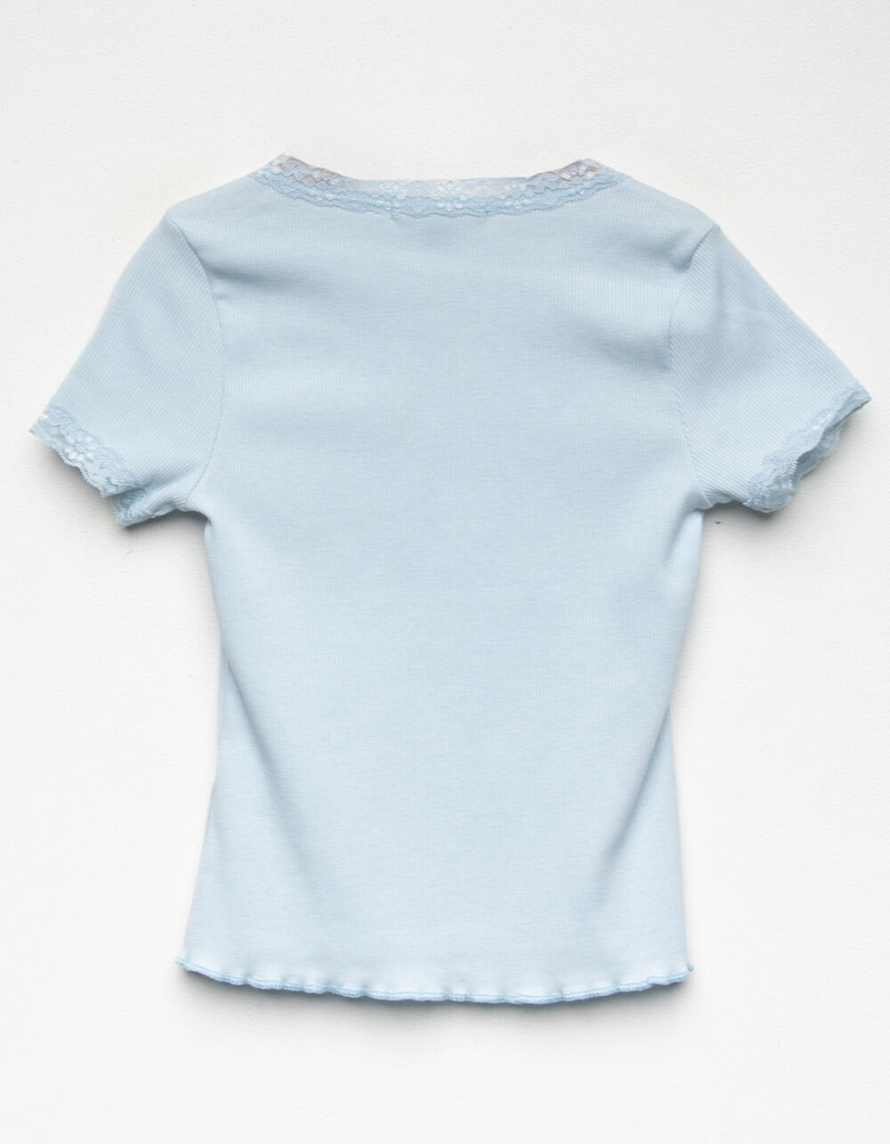 FULL TILT  Lace Rib Girls Top image number 2