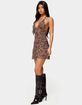 EDIKTED Ruched Printed Mesh Mini Dress image number 2