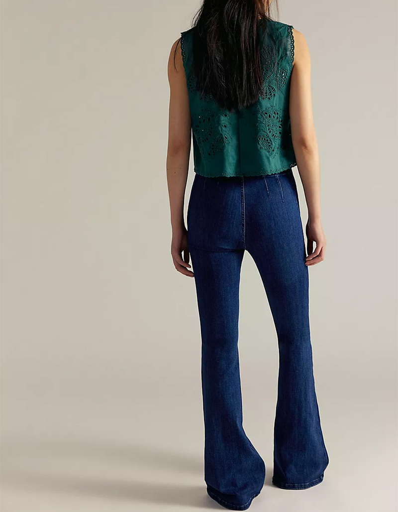FREE PEOPLE Jayde Womens High Rise Flare Jeans image number 2