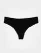 FULL TILT Bow Lace Trim Rib Thong image number 2
