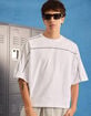 RSQ Mens Seamed Baggy Crop Tee image number 1