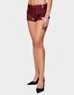 EDIKTED Mcrae Faux Leather Micro Shorts image number 1
