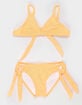 BEACH LINGO Texture Girls Triangle Top Bikini Set image number 1