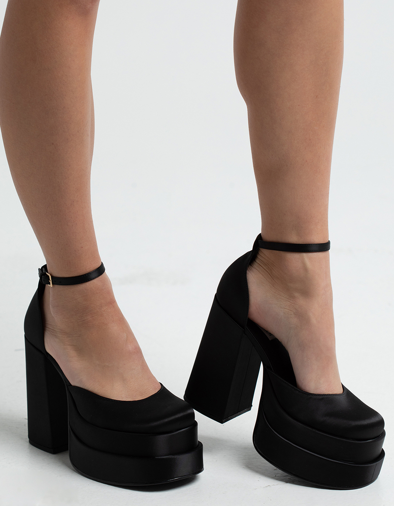 STEVEN MADDEN Charlize Satin Platform Heels image number 0