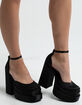 STEVEN MADDEN Charlize Satin Platform Heels image number 1
