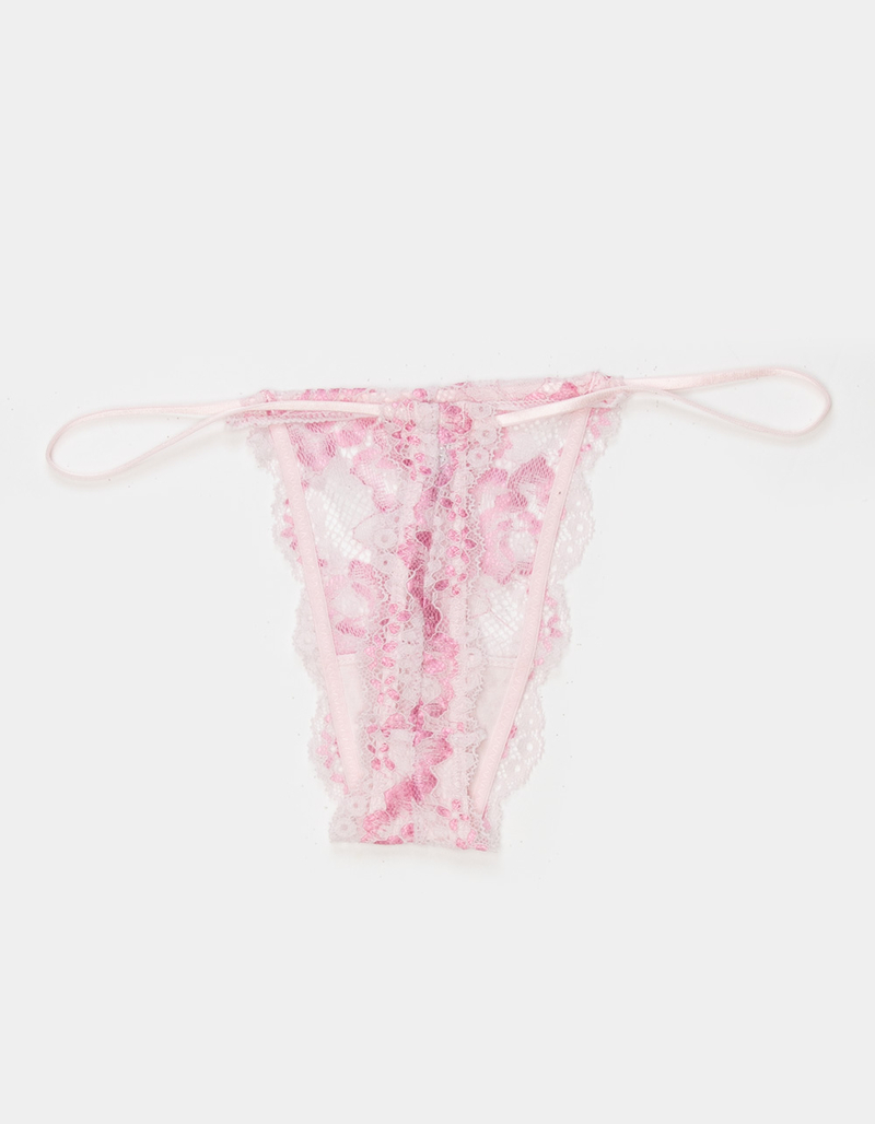 FULL TILT Double Dye Lace Thong image number 1