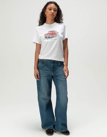 RIOT SOCIETY x Peanuts Snoopy Truck Womens Tee Alternative Image