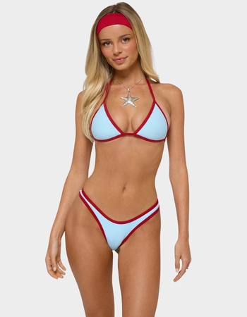EDIKTED Dina Contrast Triangle Bikini Top Primary Image