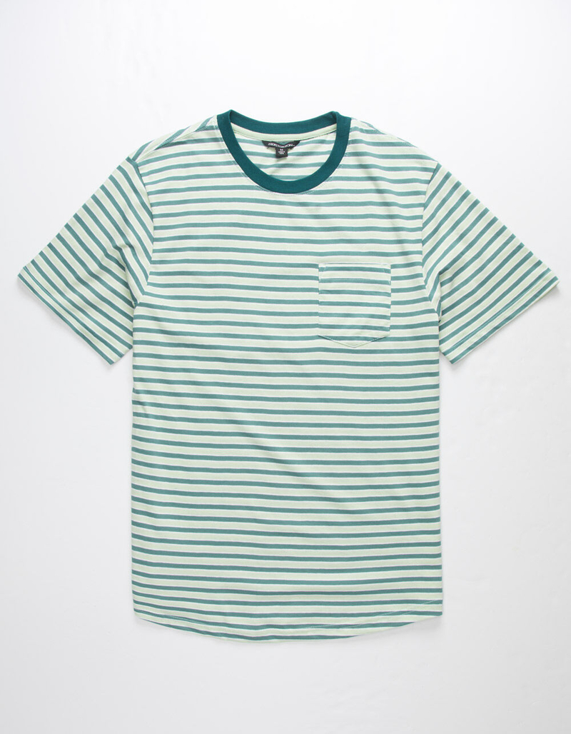 DISTORTION Trip Stripe Sage Mens T-Shirt image number 0