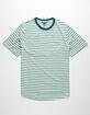 DISTORTION Trip Stripe Sage Mens T-Shirt image number 1