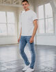 RSQ Mens Super Skinny Medium Destruction Vintage Flex Ripped Jeans image number 1