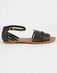 CITY CLASSIFIED Woven Basket Weave Black Womens Sandals image number 3